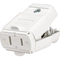 Leviton Commercial and Residential Thermoplastic Ground/Straight Blade Connector 1-15R 20-16 AWG 2 P 00102-0WP
